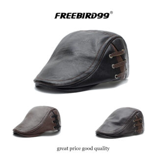 FREEBIRD99 leather flat hat 12968