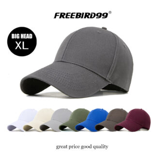 FREEBIRD99 structured solid color cotton baseball cap for big head