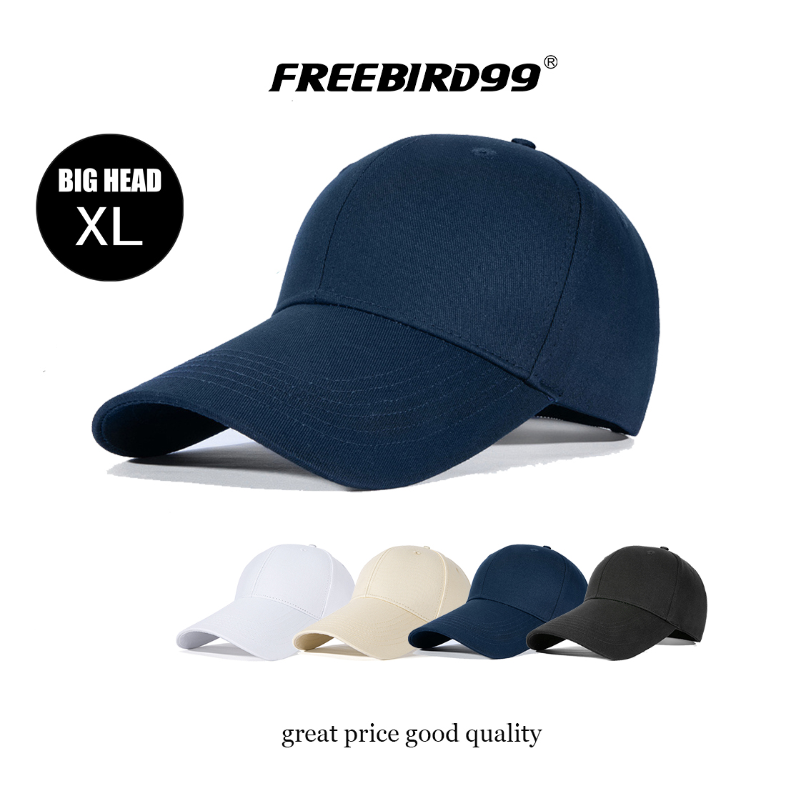 Big Head Long Brim Baseball Cap #16012 - FREEBIRD99 online hats shop