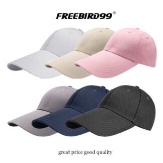FREEBIRD99 structured solid color long brim baseball cap