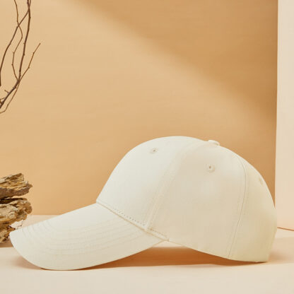 FREEBIRD99 structured solid color long bill baseball cap for big head light khaki detail image 01