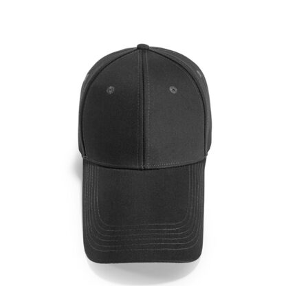 FREEBIRD99 structured solid color long brim baseball cap for big head black detail image 02