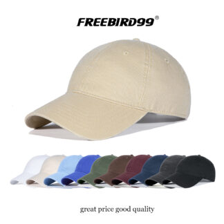 FREEBIRD99 washed dad hat unstructured solid color baseball cap