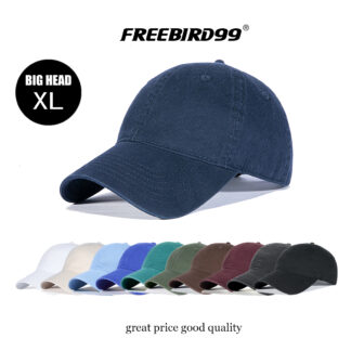 FREEBIRD99 unstructured solid color baseball cap cotton dad hat for big head