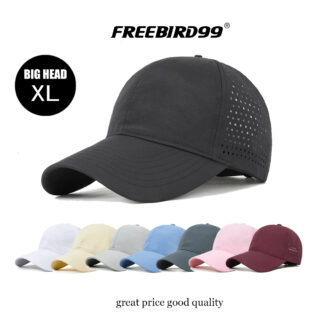FREEBIRD99 unstructured blank baseball cap quick dry half mesh hat for big head