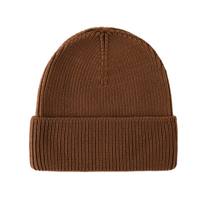 FREEBIRD99 beanie hat coffee color detail image 01