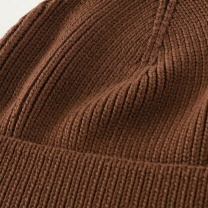 FREEBIRD99 beanie hat coffee color detail image 03