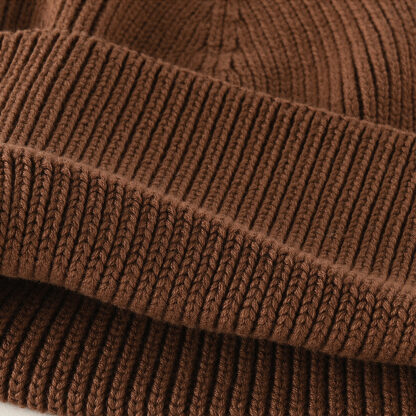 FREEBIRD99 beanie hat coffee color detail image 04