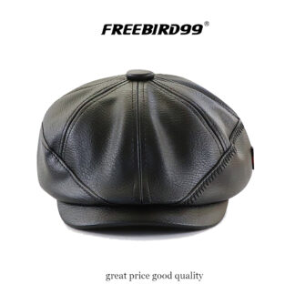 FREEBIRD99 leather newsboy hat 16914