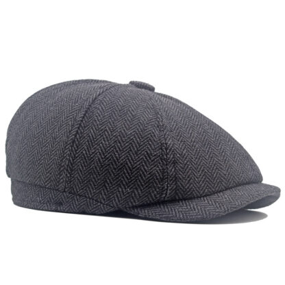 FREEBIRD99 newsboy herringbone cap 060 dark grey 01