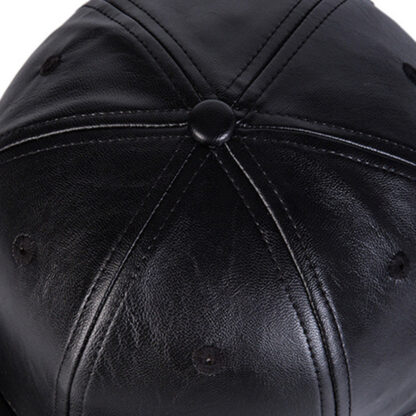 FREEBIRD99 flat billed leather snapback hat 09 top
