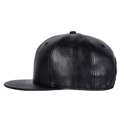 FREEBIRD99 flat billed leather snapback hat 09 side