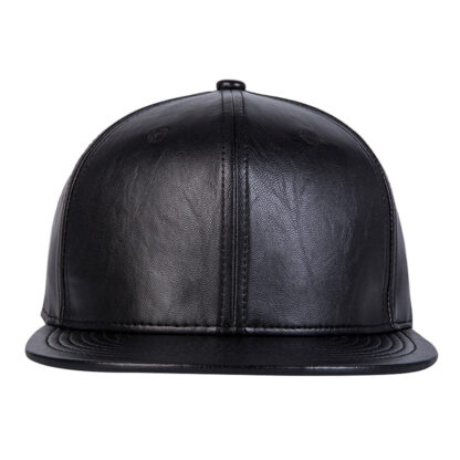 FREEBIRD99 flat billed leather snapback hat 09 front